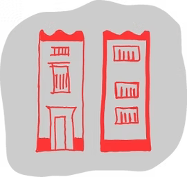 .Egyptian architecture . Egyptian house. multistory home